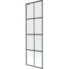 Mexen Next L parawan nawannowy 1-skrzydłowy 60 x 150 cm, czarna kratka,  gun gray szczotkowany - 895-060-000-03-77-66