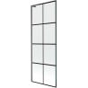 Mexen Next L parawan nawannowy 1-skrzydłowy 70 x 150 cm, czarna kratka,  gun gray szczotkowany - 895-070-000-03-77-66