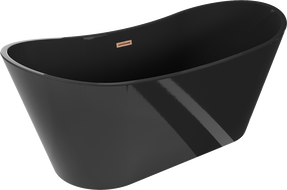 Mexen Montana wanna wolnostojąca 170 x 80 cm, czarna, przelew miedź szczotkowana - 52011708070-65