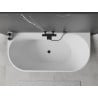 Mexen Oval wanna wolnostojąca przyścienna 180 x 80 cm, biała/czarna, przelew czarny - 52671808075-70