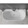 Mexen Oval wanna wolnostojąca przyścienna 180 x 80 cm, biała/czarna, przelew gun metal - 52671808075-95