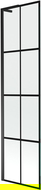 Mexen Next L parawan nawannowy 1-skrzydłowy 50 x 150 cm, czarna kratka, czarny - 895-050-000-03-77-70