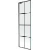 Mexen Next L parawan nawannowy 1-skrzydłowy 60 x 150 cm, czarna kratka, czarny - 895-060-000-03-77-70