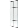 Mexen Next L parawan nawannowy 1-skrzydłowy 70 x 150 cm, czarna kratka, czarny - 895-070-000-03-77-70