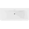 Mexen Volta wanna wolnostojąca przyścienna 170 x 75 cm, biała, przelew gun gray szczotkowany - 51131707500-66