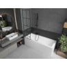 Mexen Next L parawan nawannowy 1-skrzydłowy 50 x 150 cm, czarna kratka, gun metal - 895-050-000-03-77-95