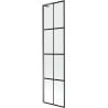 Mexen Next L parawan nawannowy 1-skrzydłowy 50 x 150 cm, czarna kratka, gun metal - 895-050-000-03-77-95