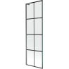 Mexen Next L parawan nawannowy 1-skrzydłowy 60 x 150 cm, czarna kratka, gun metal - 895-060-000-03-77-95