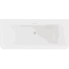 Mexen Volta wanna wolnostojąca przyścienna 150 x 75 cm, biała, przelew nikiel szczotkowany - 51131507500-97