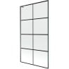 Mexen Next L parawan nawannowy 1-skrzydłowy 100 x 150 cm, czarna kratka, gun metal - 895-100-000-03-77-95