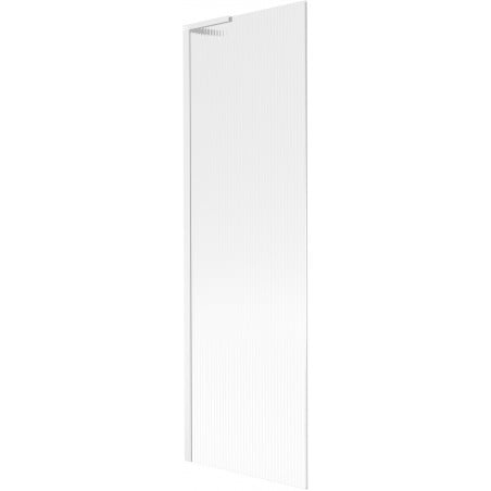 Mexen Next L parawan nawannowy 1-skrzydłowy 60 x 150 cm, prążki, biały - 895-060-000-03-09-20