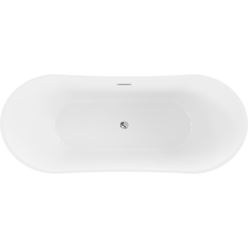 Mexen Celia wanna wolnostojąca 170 x 75 cm, biała, przelew chrom - 52331707500-01