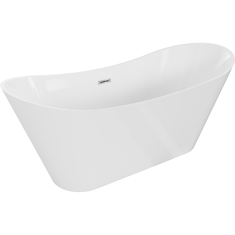 Mexen Celia wanna wolnostojąca 170 x 75 cm, biała, przelew chrom - 52331707500-01