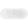 Mexen Celia wanna wolnostojąca 170 x 75 cm, biała/czarna, przelew chrom - 52331707575-01