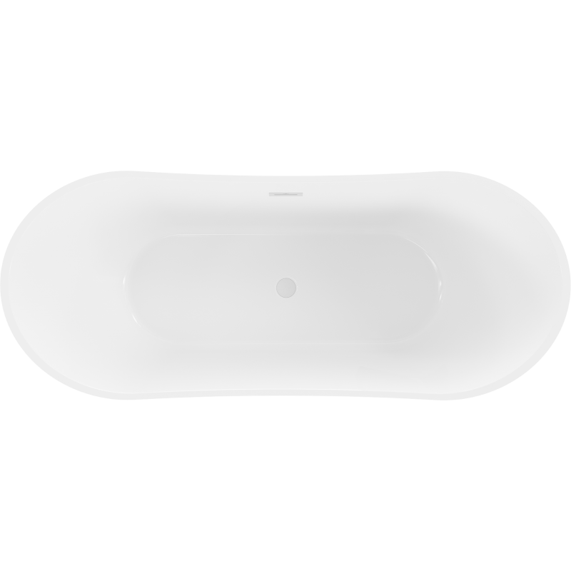 Mexen Celia wanna wolnostojąca 170 x 75 cm, biała/czarna, przelew biały - 52331707575-20
