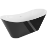 Mexen Celia wanna wolnostojąca 170 x 75 cm, biała/czarna, przelew biały - 52331707575-20