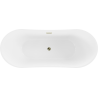 Mexen Celia wanna wolnostojąca 170 x 75 cm, biała/czarna, przelew złoty - 52331707575-50