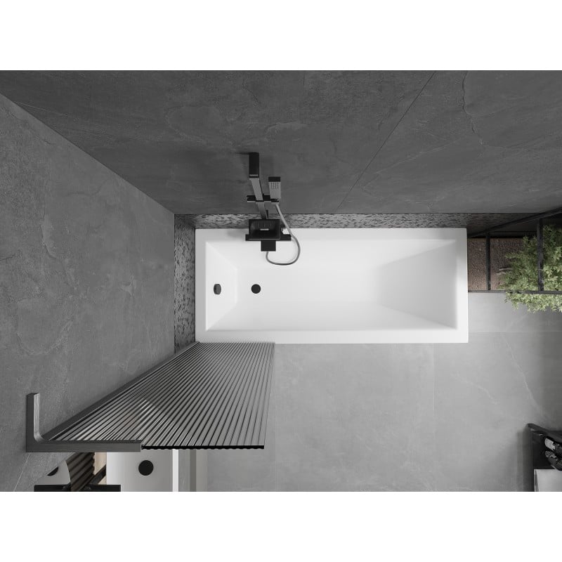 Mexen Next L parawan nawannowy 1-skrzydłowy 50 x 150 cm, prążki, gun gray szczotkowana - 895-050-000-03-09-66