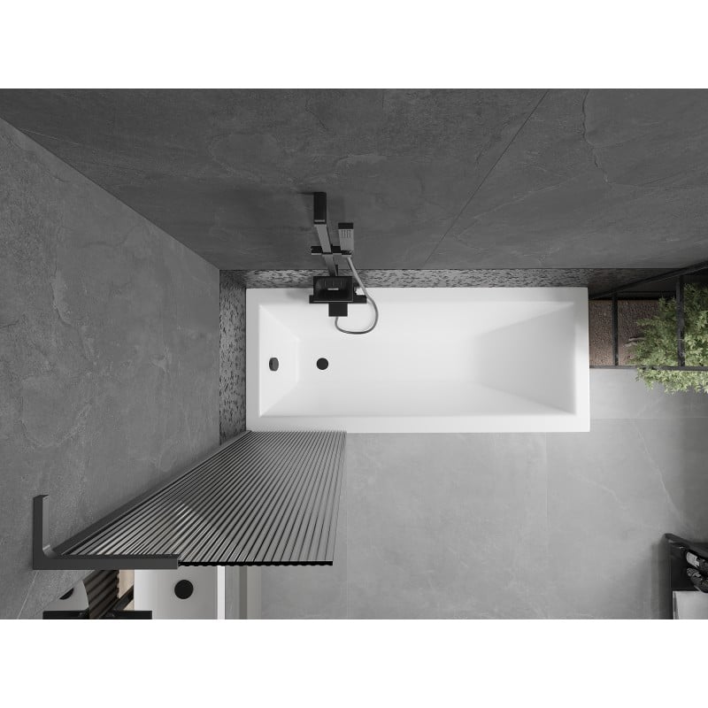 Mexen Next L parawan nawannowy 1-skrzydłowy 50 x 150 cm, prążki, gun metal - 895-050-000-03-09-95