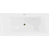 Mexen Nita wanna wolnostojąca 170 x 80 cm, biała, przelew złoty - 52091708000-50