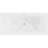 Mexen Nita wanna wolnostojąca 170 x 80 cm, biała, przelew złoty szczotkowany - 52091708000-55