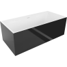 Mexen Nita wanna wolnostojąca 170 x 80 cm, biała/czarna, przelew biały - 52091708075-20