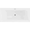 Mexen Nita wanna wolnostojąca 170 x 80 cm, biała/czarna, przelew gun gray szczotkowany - 52091708075-66