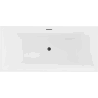 Mexen Nita wanna wolnostojąca 170 x 80 cm, biała/czarna, przelew czarny - 52091708075-70