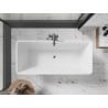 Mexen Tonia wanna wolnostojąca 170 x 75 cm, biała/czarna, przelew gun gray szczotkowany - 52171707575-66