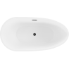 Mexen Eos wanna wolnostojąca 170 x 75 cm, biała, przelew czarny - 52471707500-70