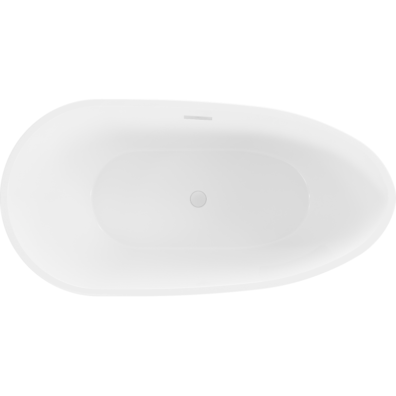 Mexen Eos wanna wolnostojąca 150 x 75 cm, biała/czarna, przelew biały - 52471507575-20