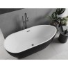 Mexen Eos wanna wolnostojąca 170 x 75 cm, biała/czarna, przelew gun metal - 52471707575-95