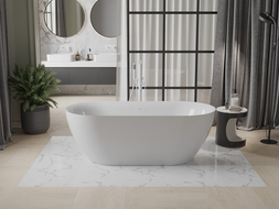 Mexen Roxy wanna wolnostojąca 170 x 80 cm, biała, przelew biały - 51201708000-20