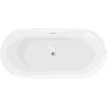 Mexen Roxy wanna wolnostojąca 170 x 80 cm, biała/czarna, przelew chrom - 51201708075-01