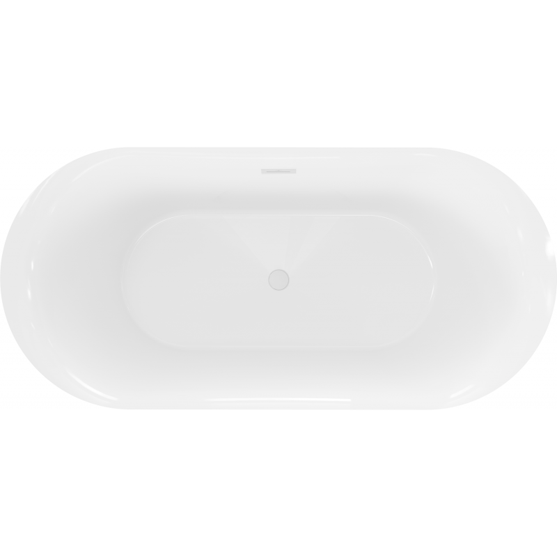 Mexen Roxy wanna wolnostojąca 170 x 80 cm, biała/czarna, przelew biały - 51201708075-20