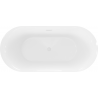 Mexen Roxy wanna wolnostojąca 170 x 80 cm, biała/czarna, przelew biały - 51201708075-20