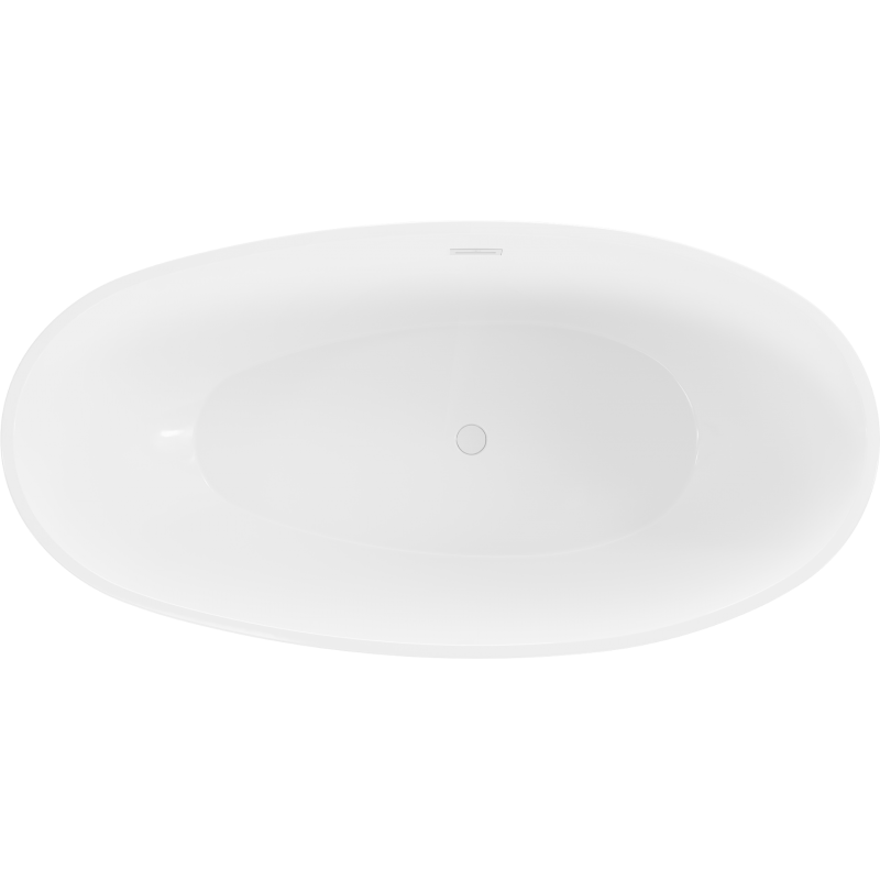 Mexen Bilbao wanna wolnostojąca 180 x 90 cm, biała/czarna, przelew biały - 51311809075-20