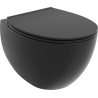 Mexen Egg miska wc Rimless z deską wolnoopadającą slim, duroplast, czarna mat - 30245070