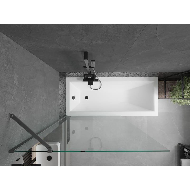 Mexen Next parawan nawannowy 1-skrzydłowy 100 x 150 cm, transparent, gun metal - 895-100-000-00-00-95