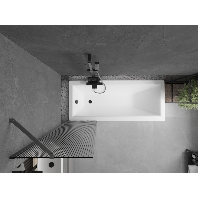 Mexen Next parawan nawannowy 1-skrzydłowy 50 x 150 cm, prążki, gun metal - 895-050-000-00-09-95
