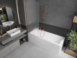 Mexen Next parawan nawannowy 1-skrzydłowy 70 x 150 cm, szron, miedź szczotkowana - 895-070-000-00-30-65