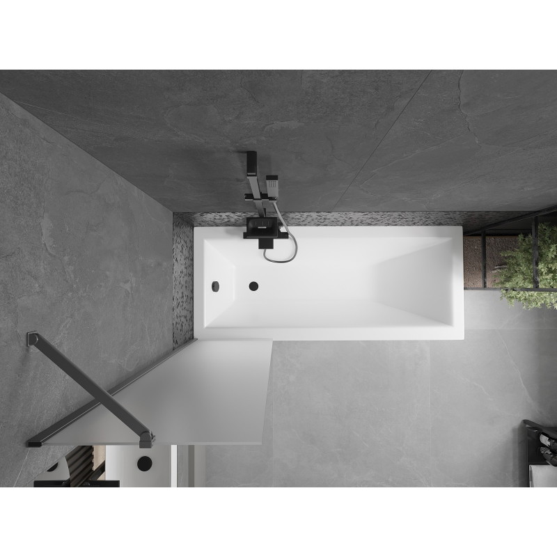 Mexen Next parawan nawannowy 1-skrzydłowy 50 x 150 cm, szron, gun metal - 895-050-000-00-30-95