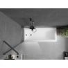 Mexen Next parawan nawannowy 1-skrzydłowy 70 x 150 cm, szron, gun metal - 895-070-000-00-30-95