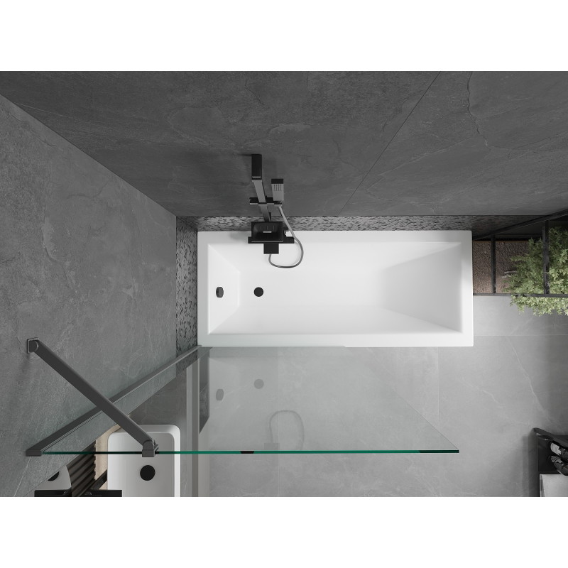Mexen Next parawan nawannowy 1-skrzydłowy 90 x 150 cm, transparent, gun metal - 895-090-000-00-00-95