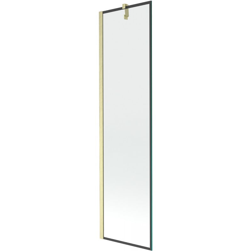 Mexen Next parawan nawannowy 1-skrzydłowy 50 x 150 cm, czarna ramka, złoty szczotkowany - 895-050-000-00-70-55