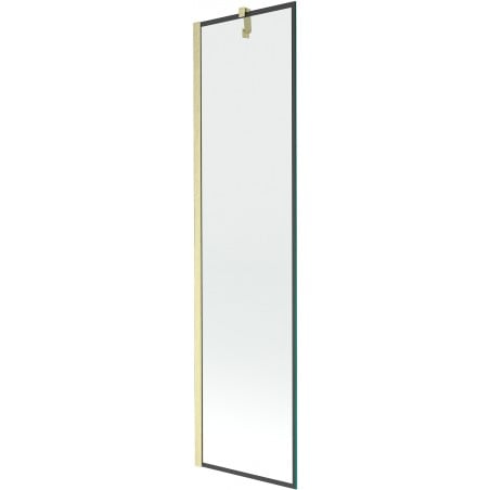 Mexen Next parawan nawannowy 1-skrzydłowy 50 x 150 cm, czarna ramka, złoty szczotkowany - 895-050-000-00-70-55