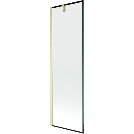 Mexen Next parawan nawannowy 1-skrzydłowy 60 x 150 cm, czarna ramka, złoty szczotkowany - 895-060-000-00-70-55