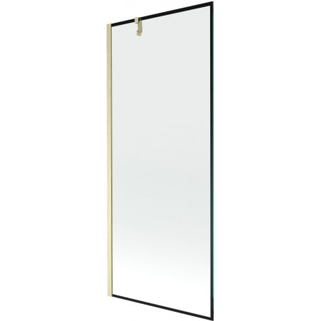 Mexen Next parawan nawannowy 1-skrzydłowy 80 x 150 cm, czarna ramka, złoty szczotkowany - 895-080-000-00-70-55