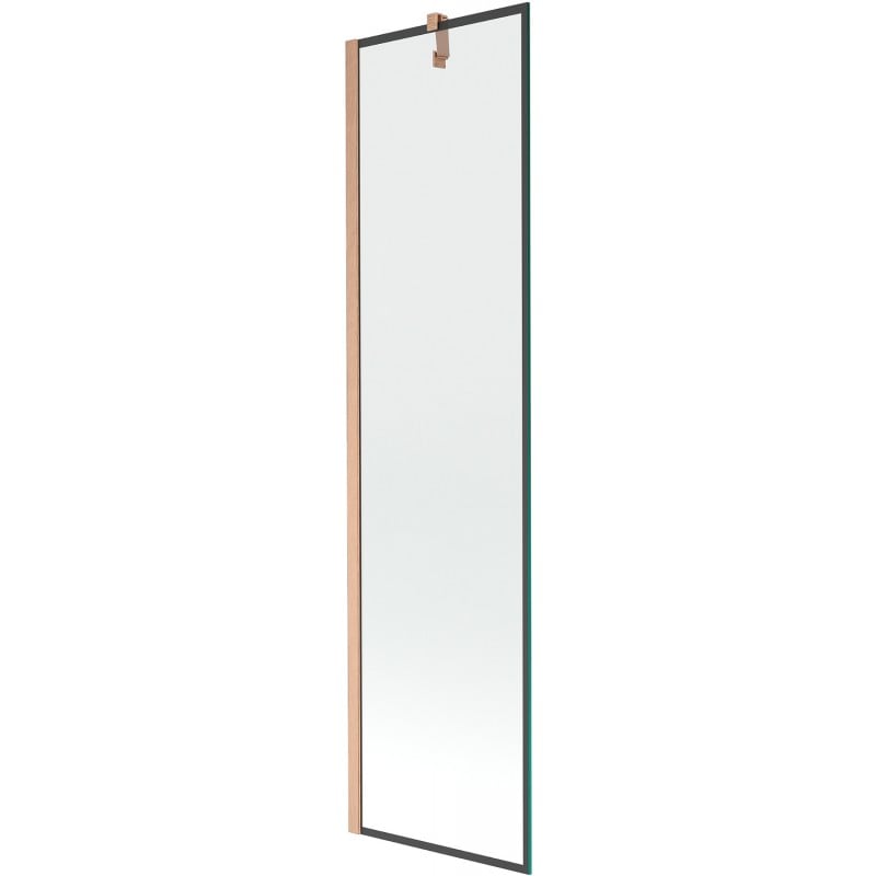 Mexen Next parawan nawannowy 1-skrzydłowy 50 x 150 cm, czarna ramka, miedź szczotkowana - 895-050-000-00-70-65