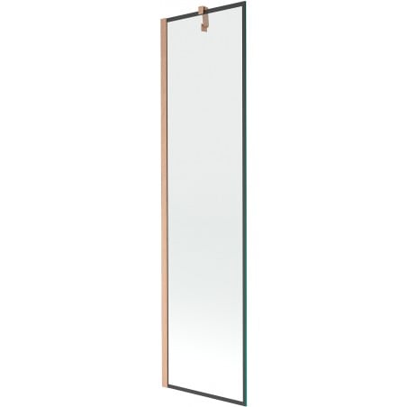 Mexen Next parawan nawannowy 1-skrzydłowy 50 x 150 cm, czarna ramka, miedź szczotkowana - 895-050-000-00-70-65